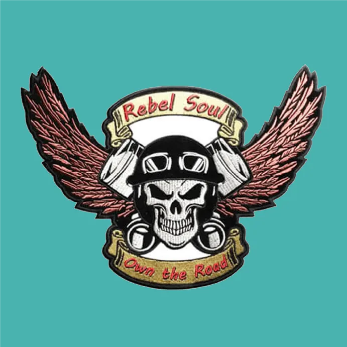 custom one back piece motorcycle patch-6