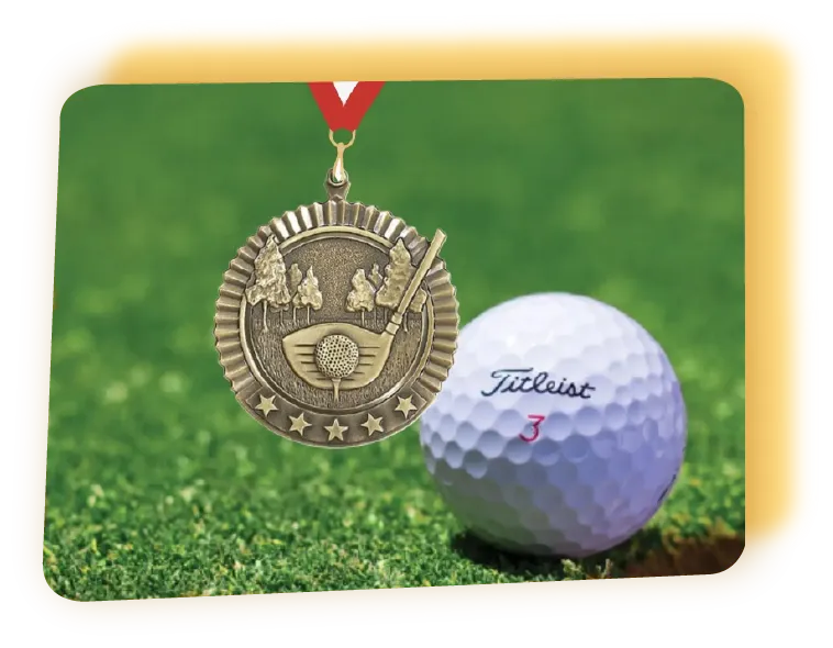 custom golf medals