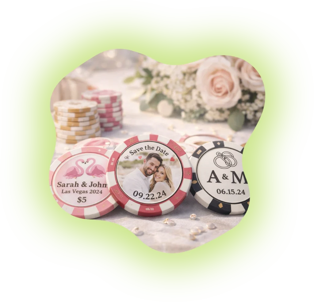 Custom Wedding Poker Chips & Party Favors (1)