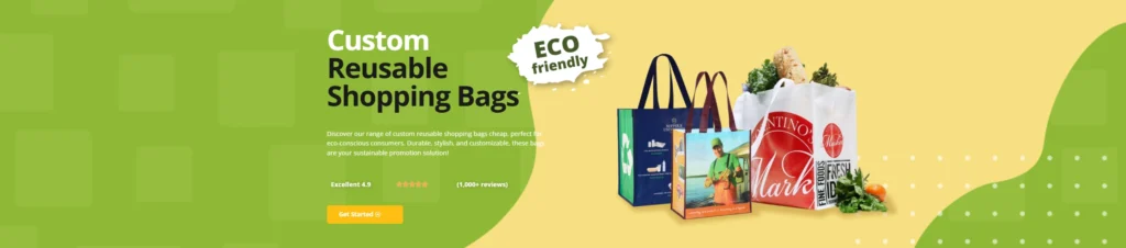 Custom Reusable Shopping Bags hero banner