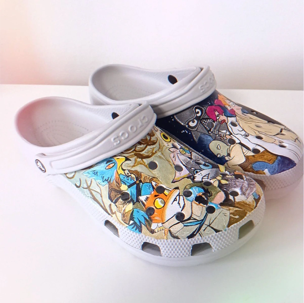 custom crocs slides