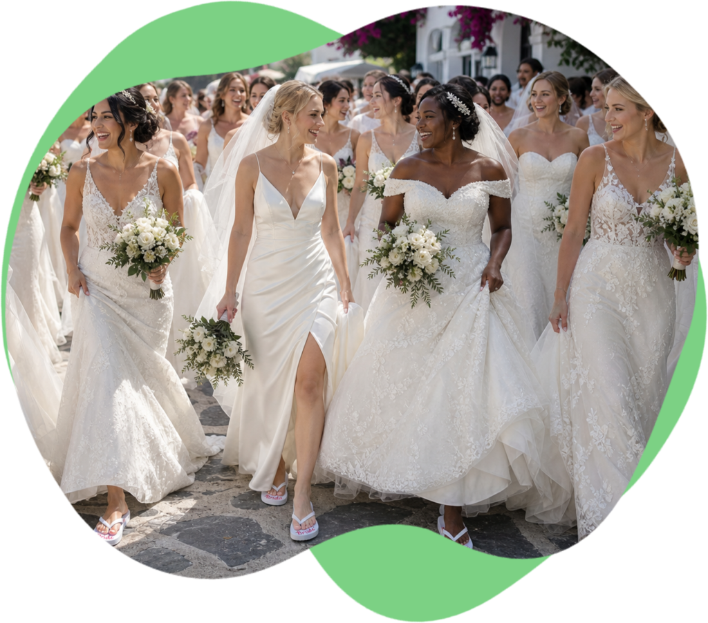 Custom Bridal Flip Flops
