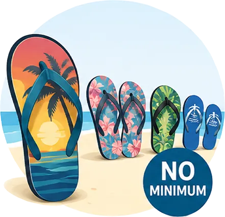 Custom Flip Flops No Minimum Order