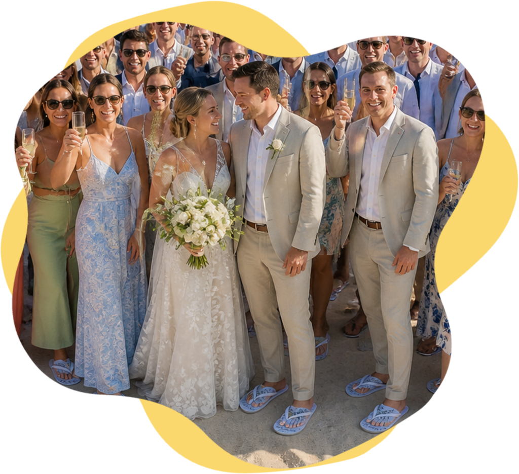 Custom Flip Flops for Wedding