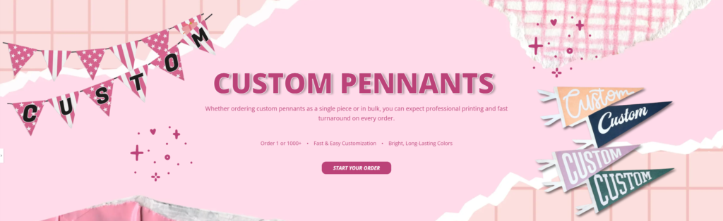 Custom Pennants hero banners