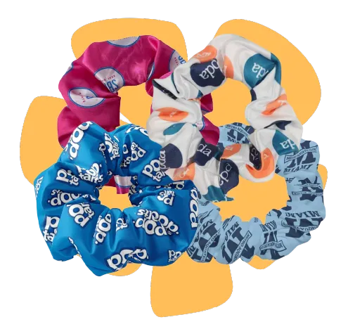 Custom Logo Scrunchies