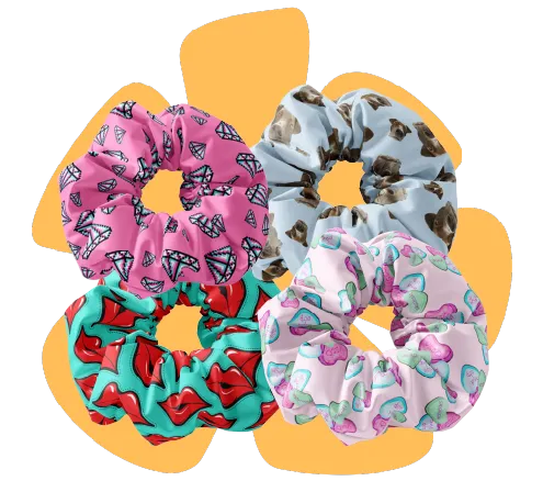 Custom Photo Scrunchies