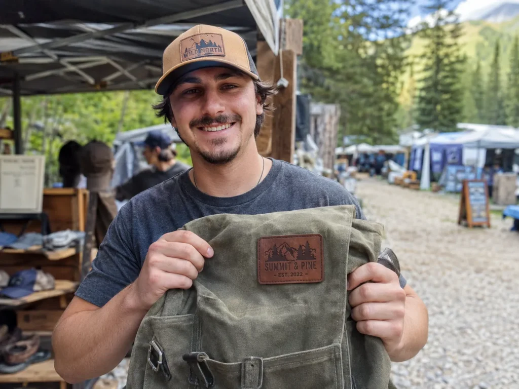 custom leather patches customer
