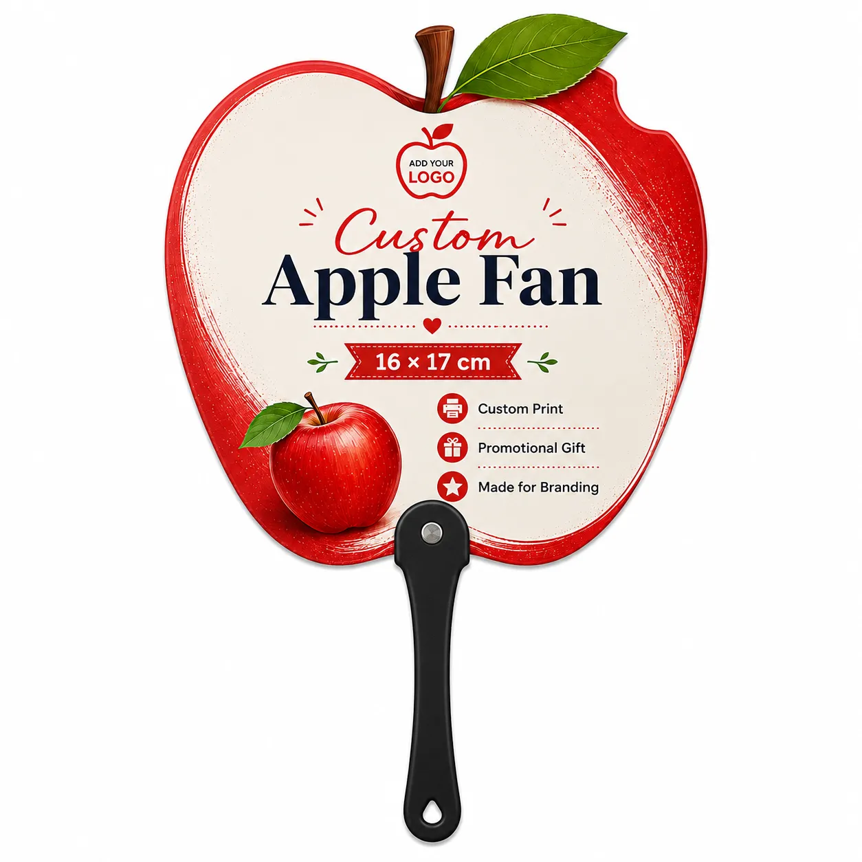 Custom Apple Hand Fans-2