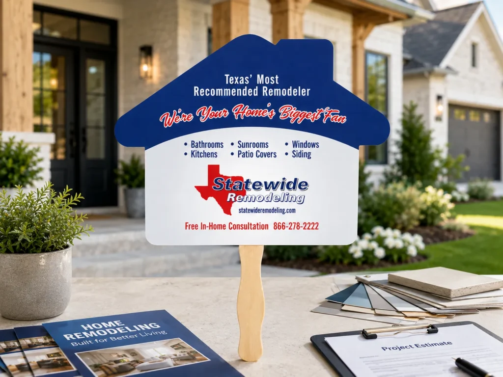 Custom Paper Paddle Fans for Real Estate