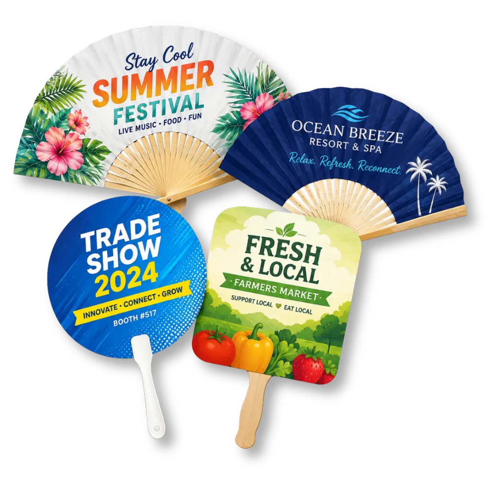 Custom hand fan sample