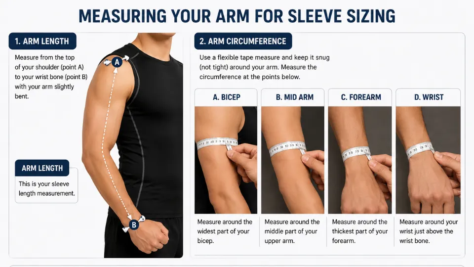 How to Measure Arm Sleeve Length