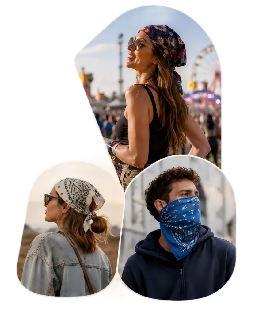 custom bandanas for festival