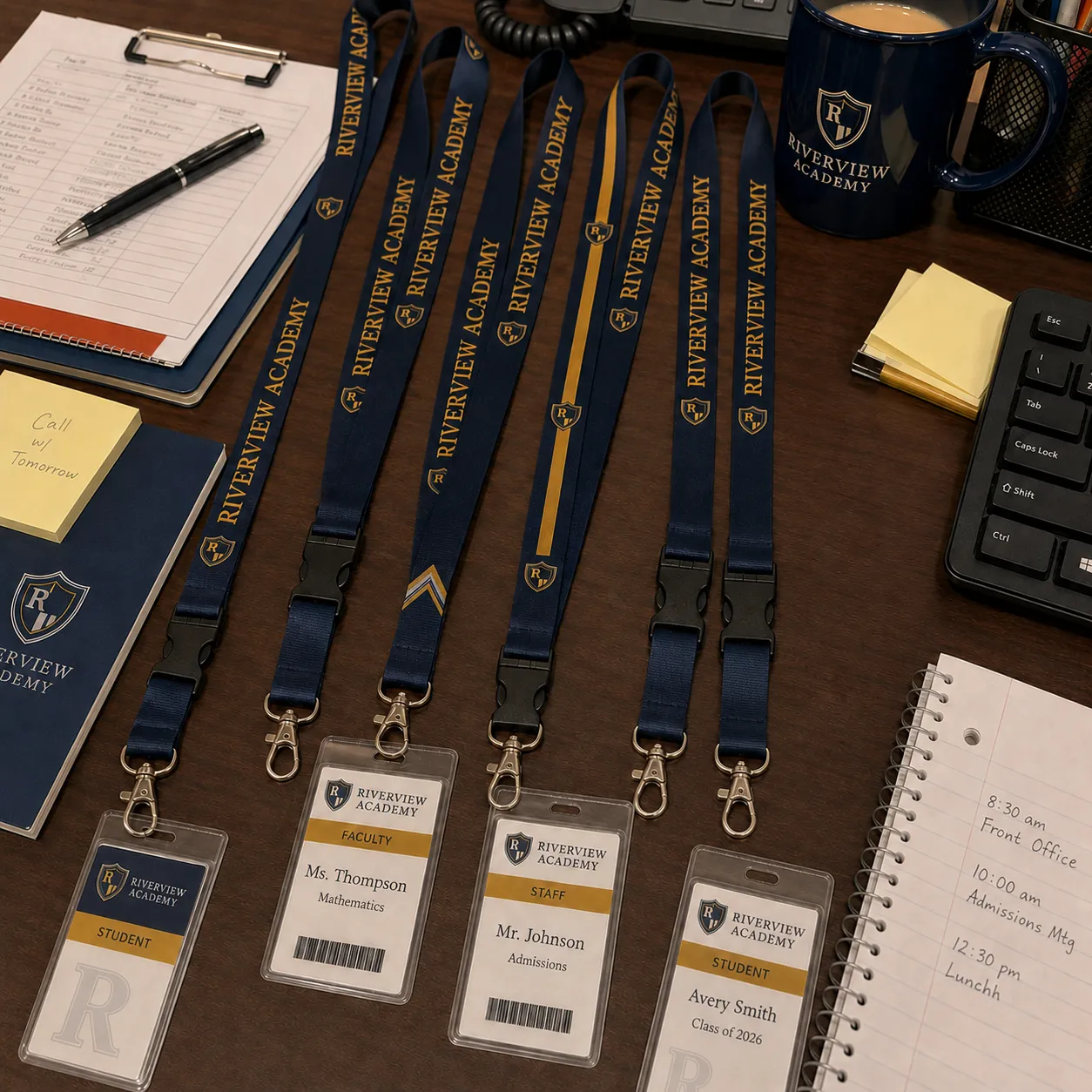 no minimum custom lanyards for students