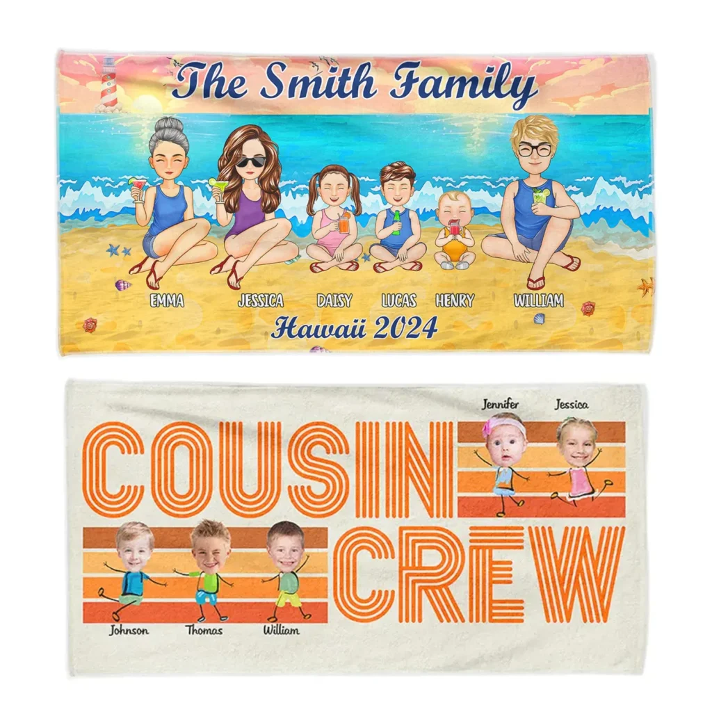 Custom Beach Towels for Family