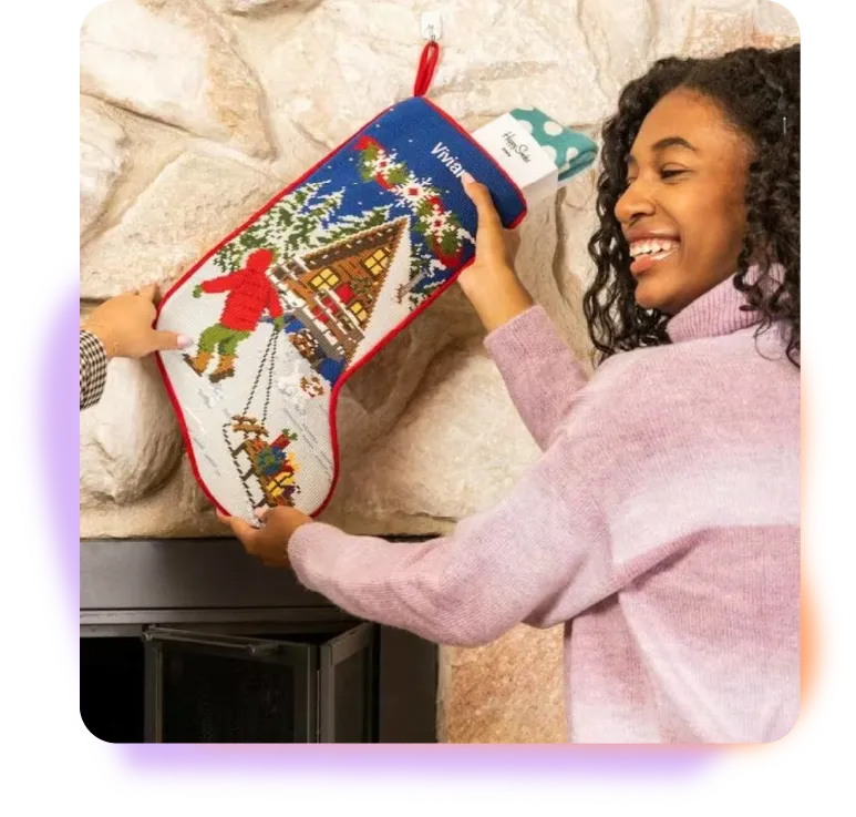 Custom Christmas Stockings with Family Name