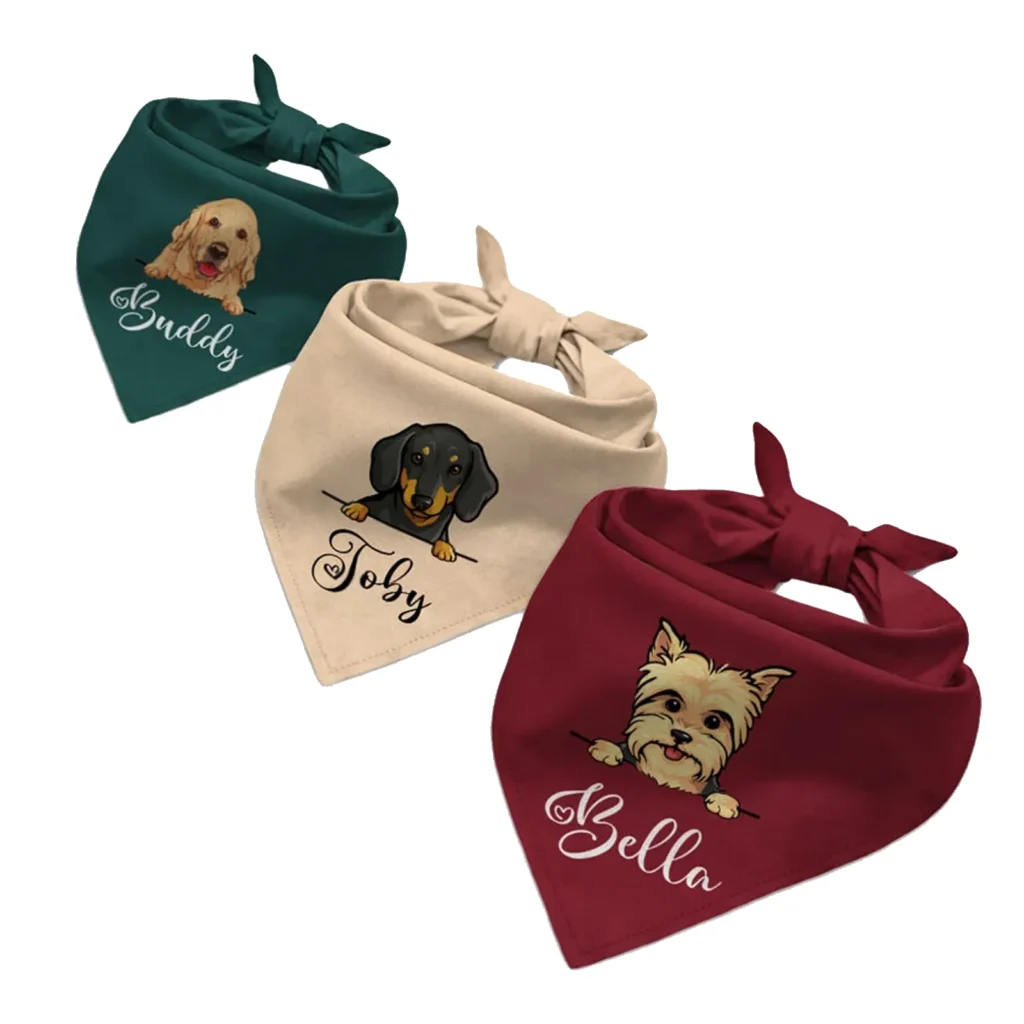 Custom Dog Bandanas for Family