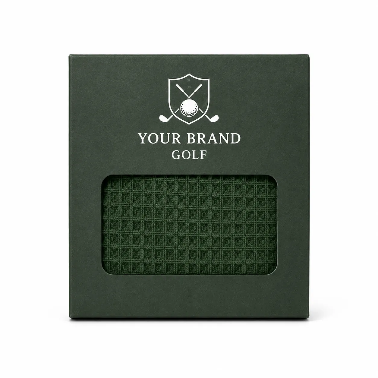 Custom paper sleeve packaging for golf towels
