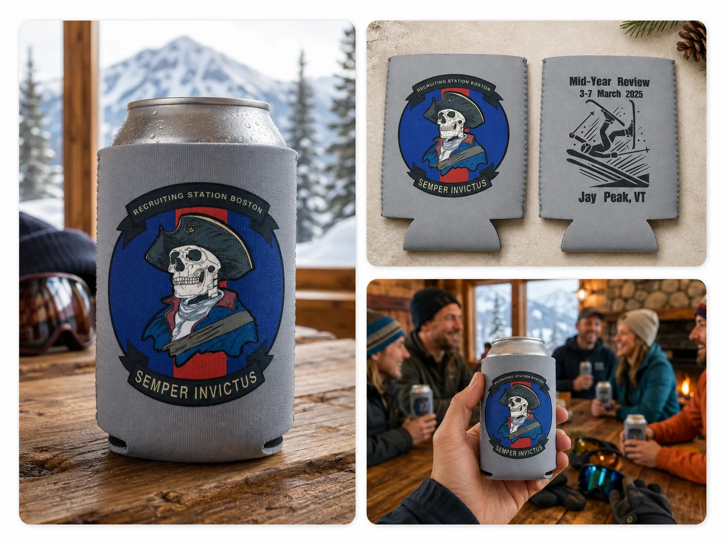 Custom Ski Trip Koozies for a Team Retreat