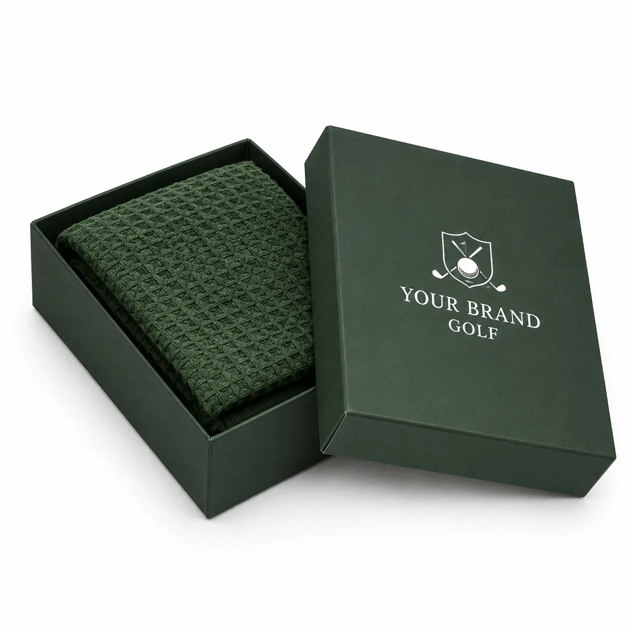 Custom gift box packaging for golf towels