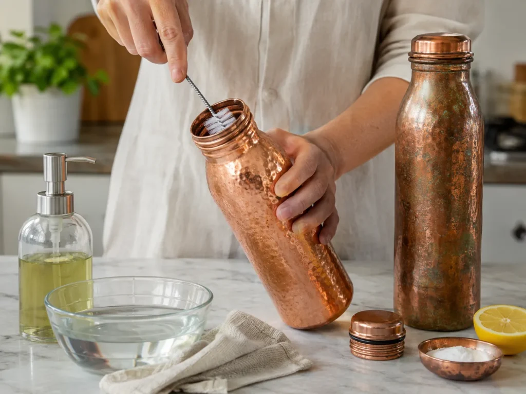 How to Clean Copper Water Bottle