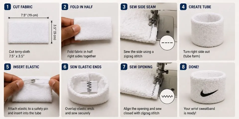 How to Make Wrist Sweatbands