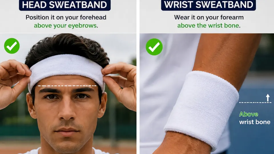 How to Wear a Head&Wrist Sweatband