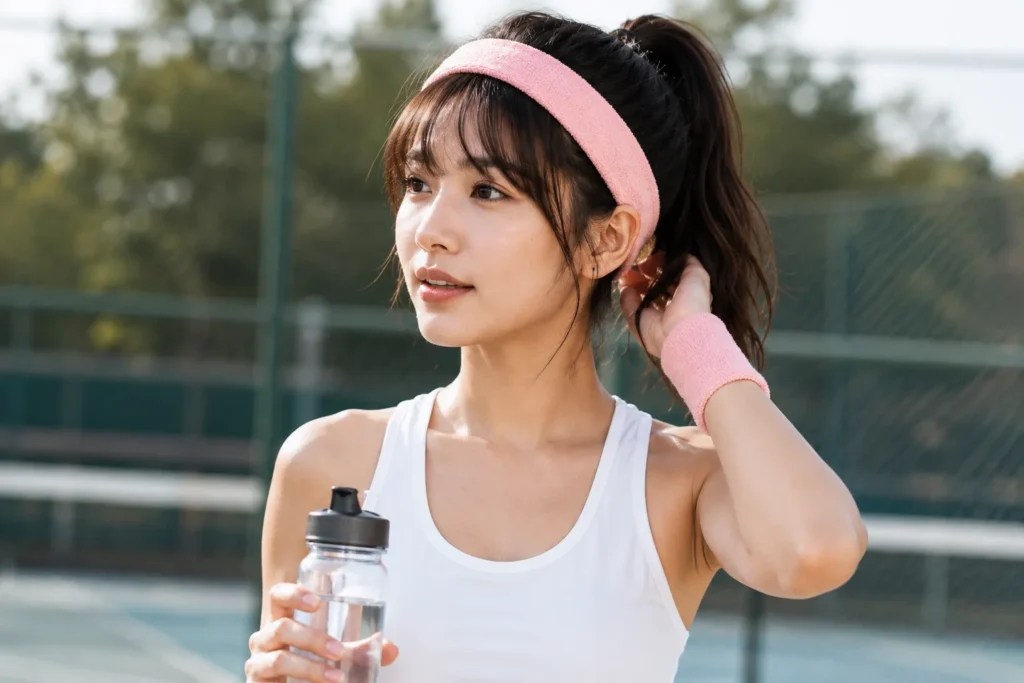 How to Wear a Sweatband With Bangs
