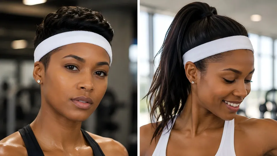 How to Wear a Sweatband With Short&Long Hair