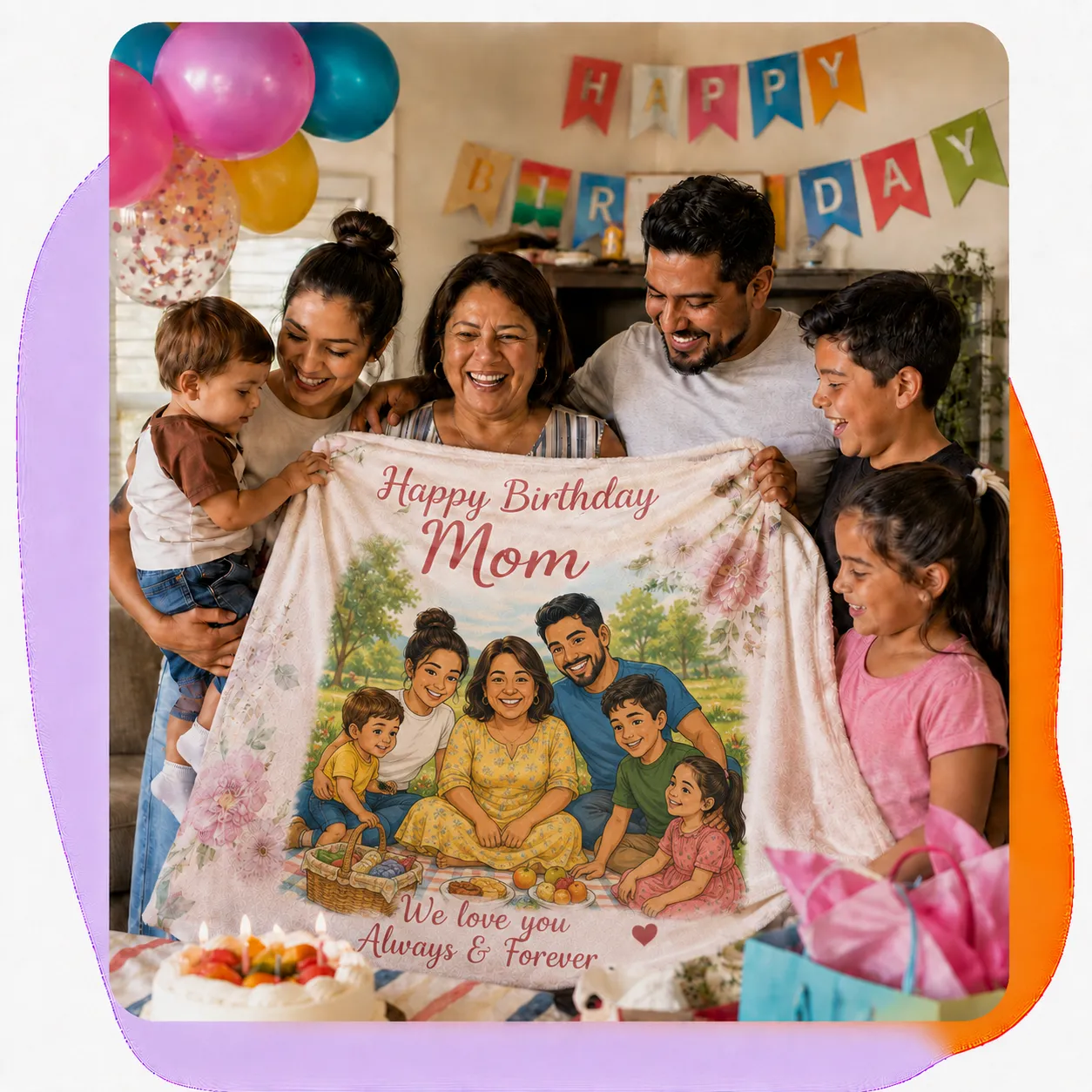 Personalized Blanket for Family