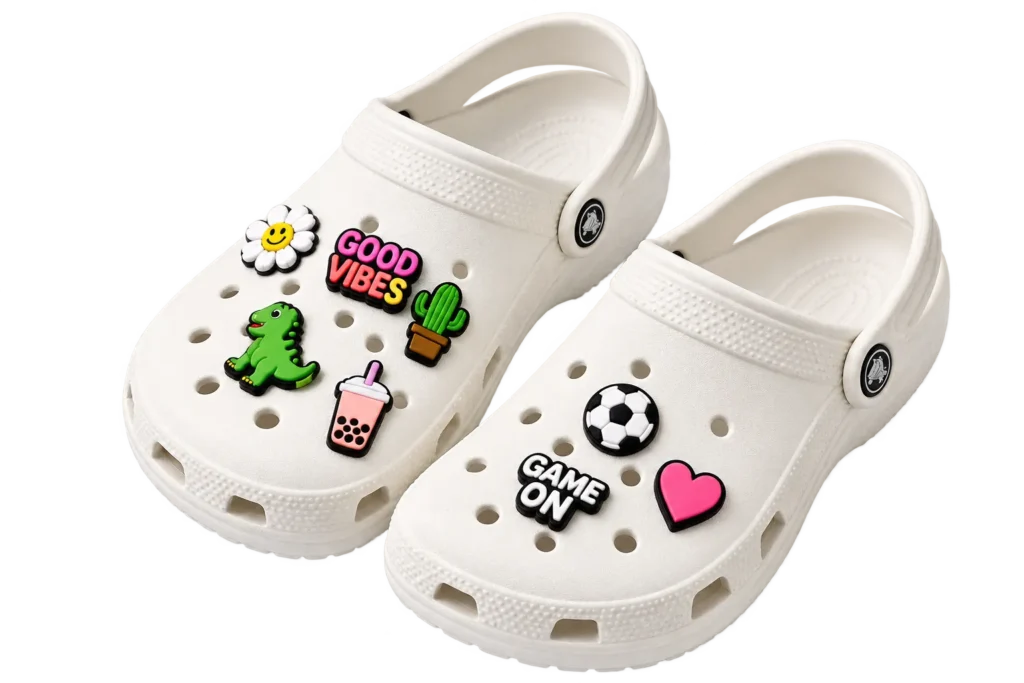 custom white crocs
