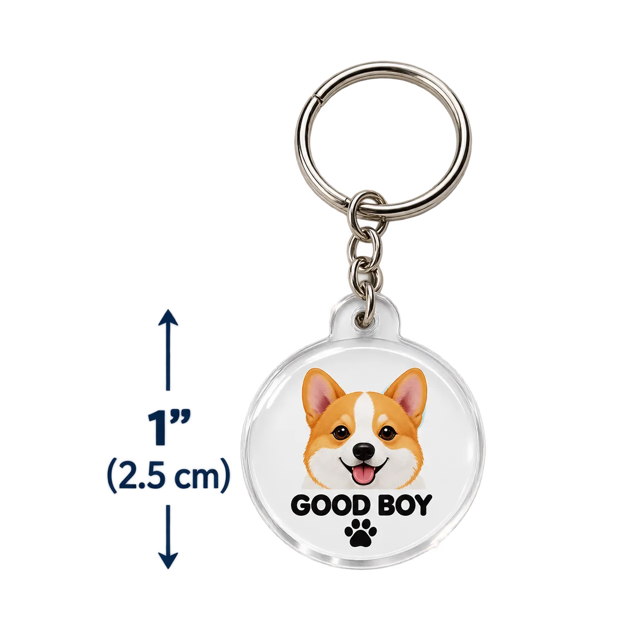 1 inch custom keychain