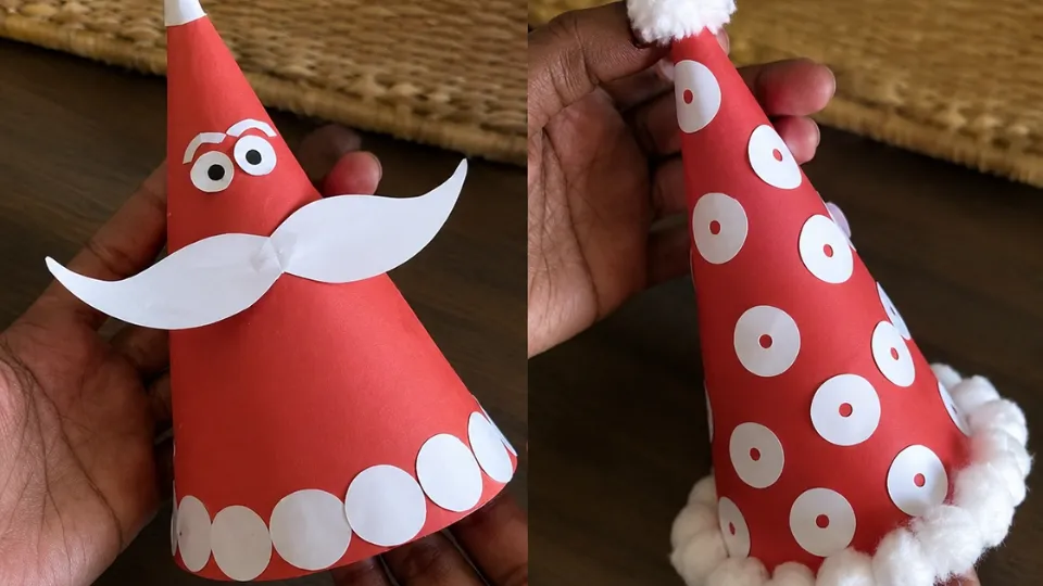 How to Make a Paper Santa Hat