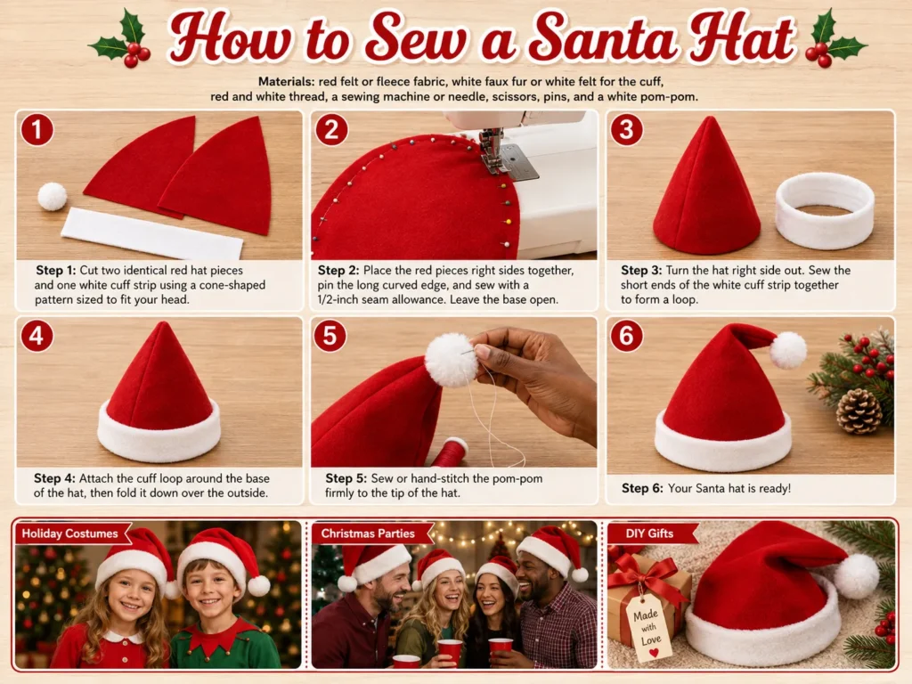 How to Sew a Santa Hat