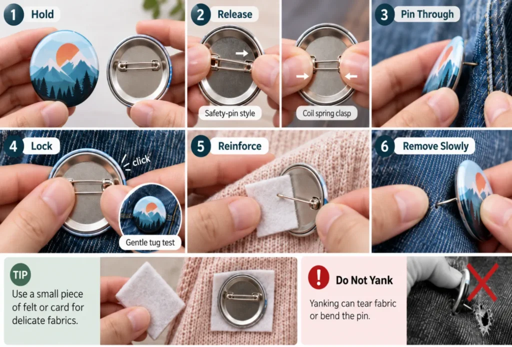 How to Use Pin-Back Buttons